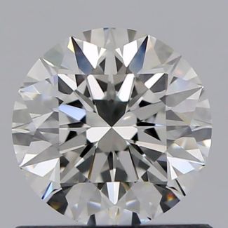 0.70 Carat Round F VVS2 EX GIA Natural Diamond