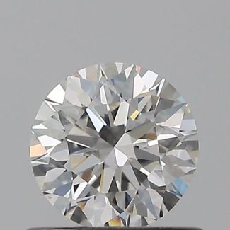 0.55 Carat Round F IF EX GIA Natural Diamond