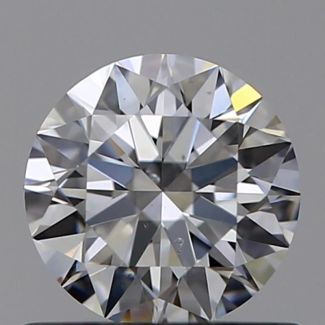 0.6 Carat Round F SI1 EX GIA Natural Diamond