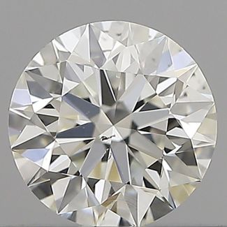 0.52 Carat Round H SI1 EX IGI Natural Diamond