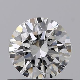 0.50 Carat Round F SI1 EX GIA Natural Diamond