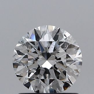 0.90 Carat Round D SI2 VG EX GIA Natural Diamond