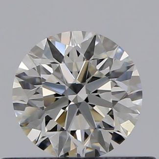 0.38 Carat Round H VVS1 EX GIA Natural Diamond