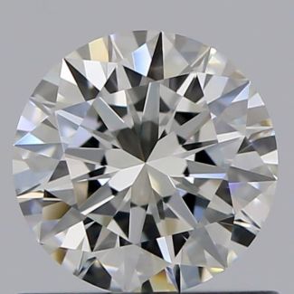 0.62 Carat Round H VVS1 EX GIA Natural Diamond