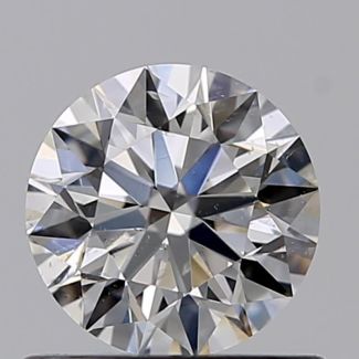 0.60 Carat Round F SI1 EX GIA Natural Diamond