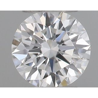 0.18 Carat Round D VVS2 EX GIA Natural Diamond