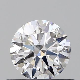 0.51 Carat Round D VVS2 EX GIA Natural Diamond