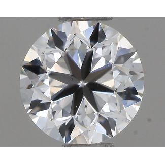 0.50 Carat Round E VS2 GD EX GIA Natural Diamond