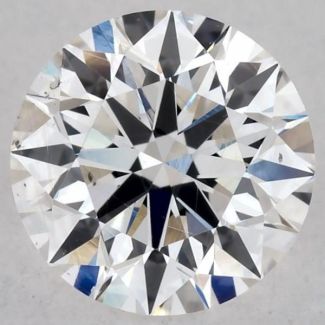 0.56 Carat Round F SI1 EX GIA Natural Diamond