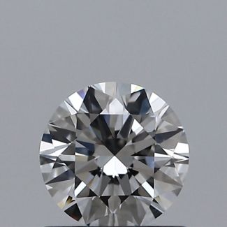 0.60 Carat Round E VVS2 EX VG GIA Natural Diamond