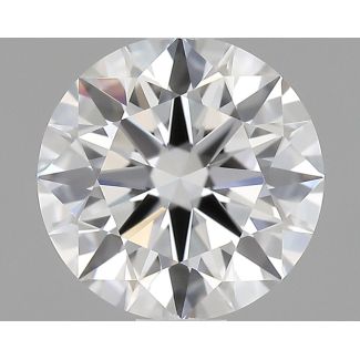 0.61 Carat Round F VVS1 EX GIA Natural Diamond