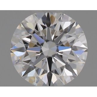 0.37 Carat Round D VVS2 EX GIA Natural Diamond