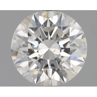 0.77 Carat Round F SI2 EX GIA Natural Diamond