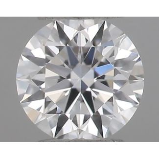 0.21 Carat Round D VVS2 EX GIA Natural Diamond