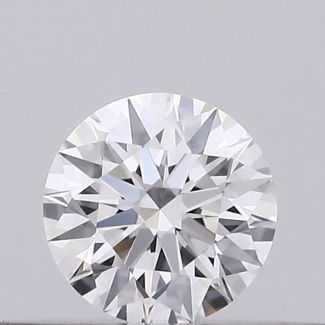 0.18 Carat Round D VVS2 EX GIA Natural Diamond