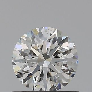 0.57 Carat Round F SI1 EX GIA Natural Diamond