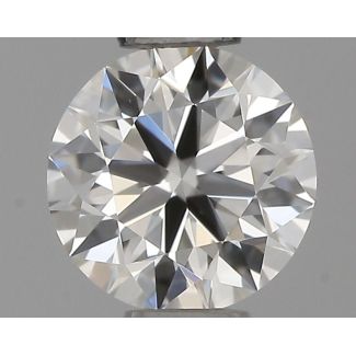 0.35 Carat Round H VVS2 EX IGI Natural Diamond