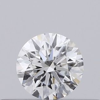 0.18 Carat Round F VVS2 EX VG GIA Natural Diamond