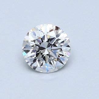 0.52 Carat Round D VVS2 VG EX GIA Natural Diamond