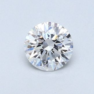 0.51 Carat Round D VVS2 VG EX GIA Natural Diamond