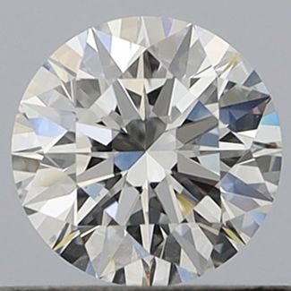 0.57 Carat Round D VVS2 EX GIA Natural Diamond