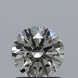 0.90 Carat Round K SI1 EX GIA Natural Diamond