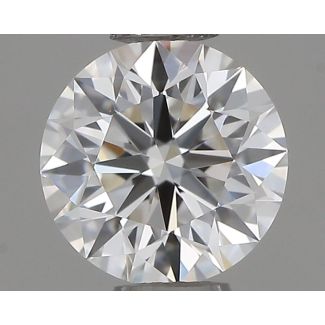 0.45 Carat Round F VVS2 EX GIA Natural Diamond