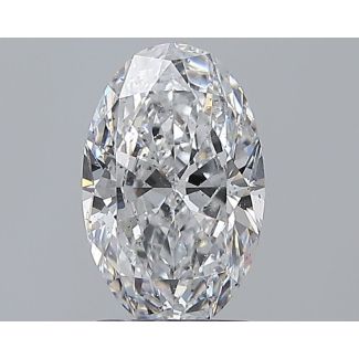 1.51 Carat Oval D SI2 - EX GIA Natural Diamond