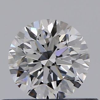 0.40 Carat Round D VVS2 VG EX GIA Natural Diamond