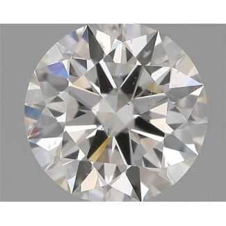 0.52 Carat Round H SI1 EX GIA Natural Diamond