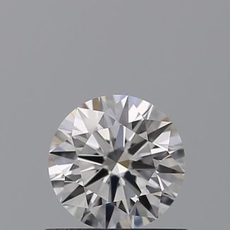 0.53 Carat Round F VVS2 EX GIA Natural Diamond