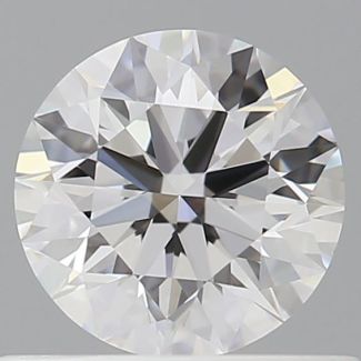 0.63 Carat Round E VVS2 EX GIA Natural Diamond