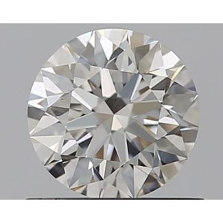 0.55 Carat Round H VVS2 EX GIA Natural Diamond