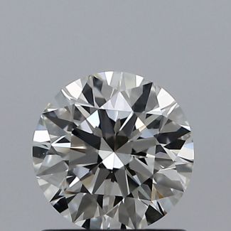 0.80 Carat Round F VS1 EX VG GIA Natural Diamond