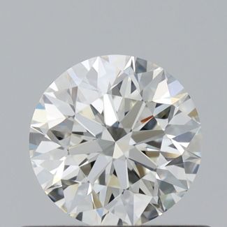 0.46 Carat Round I VVS2 EX GIA Natural Diamond