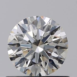 0.53 Carat Round H VS1 EX GIA Natural Diamond