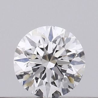 0.19 Carat Round D VVS2 EX GIA Natural Diamond