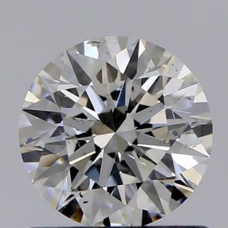 0.75 Carat Round H SI1 EX GIA Natural Diamond