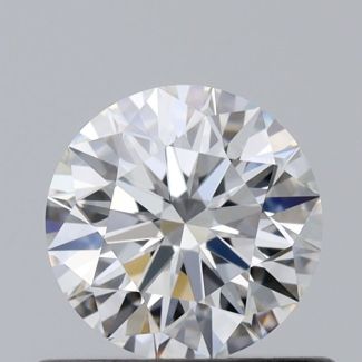 0.51 Carat Round F VVS1 EX GIA Natural Diamond