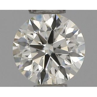 0.35 Carat Round I VVS2 EX IGI Natural Diamond