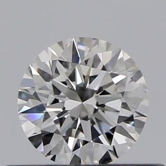 0.33 Carat Round F VVS2 EX GIA Natural Diamond