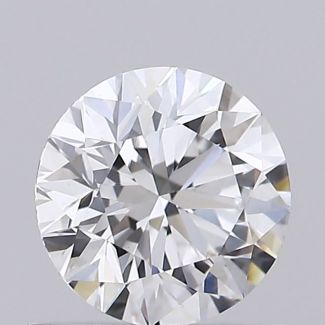 0.66 Carat Round D VVS2 EX GIA Natural Diamond