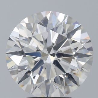 4.01 Carat Round H SI1 EX GIA Natural Diamond