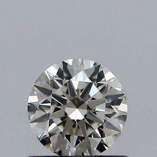 0.56 Carat Round K VVS2 EX GIA Natural Diamond