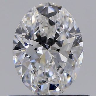 0.50 Carat Oval D SI1 - EX VG GIA Natural Diamond