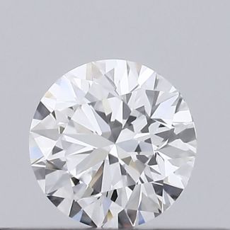 0.21 Carat Round D VVS2 EX VG GIA Natural Diamond