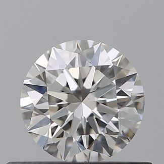 0.41 Carat Round H VVS2 EX GIA Natural Diamond