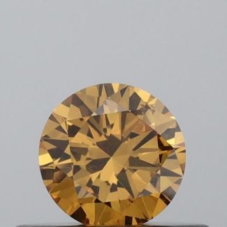 0.3 Carat Round Fancy Vivid Yellow SI1 VG GIA Natural Diamond