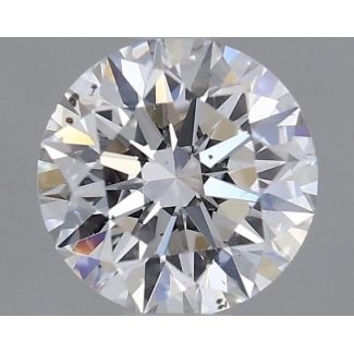 0.5 Carat Round D SI1 EX GIA Natural Diamond