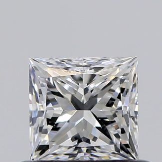 0.51 Carat Princess F SI1 - EX G GIA Natural Diamond